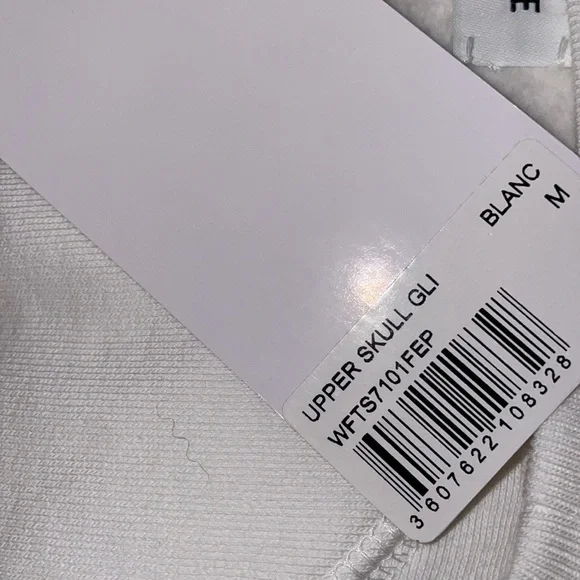 🎉HP🎉NEW Zadig And Voltaire White Upper Gold/Slv Glitter Skull Sweatshirt Sz M✨ - Picture 12 of 13